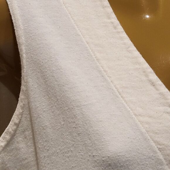 Vintage Barbara Lesser Medium Off-White Swimsuit Coverup 100% Organic Cotton USA - Picture 8 of 16